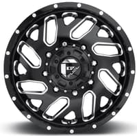 20x8.25 fuel off-road triton gloss black milled dually front d581 8x210 105mm 154.3 c.b.