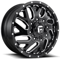 22x8.25 fuel off-road triton gloss black milled dually front d581 8x210 105mm 154.3 c.b.