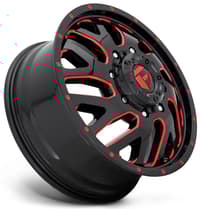 Fuel Off-Road Triton Gloss Black Red Tinted MiIled