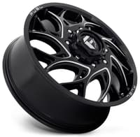 20x8.25 fuel off-road runner gloss black milled dually front d741 8x200 105mm 142.0 c.b.