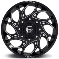 20x8.25 fuel off-road runner gloss black milled dually front d741 8x210 105mm 154.3 c.b.