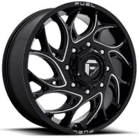 22x8.25 fuel off-road runner gloss black milled dually front d741 8x210 105mm 154.3 c.b.