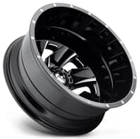 20x8.25 fuel off-road cleaver gloss black milled dually rear outer d574 8x210 -221mm 154.3 c.b.