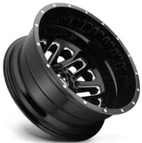 20x8.25 fuel off-road triton gloss black milled dually rear outer d581 8x210 -195mm 154.3 c.b.