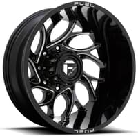 22x8.25 fuel off-road runner gloss black milled dually rear outer d741 8x210 -220mm 154.3 c.b.