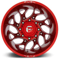 (clearance - no returns) 22x8.25 fuel off-road runner candy red milled dually rear outer d742 8x6.5/165 -240mm 121.5 c.b.