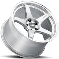 19x8.5 esr ap5c hyper silver w/ machined lip (flow form) (custom)