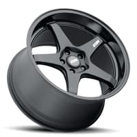 18x10.5 esr ap5 matte black w/ gloss black lip (flow form) 5x4.25/108 22mm (custom)