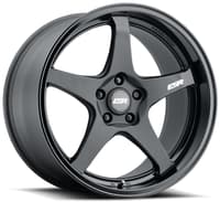 18x10.5 esr ap5 matte black w/ gloss black lip (flow form) 5x4.25/108 22mm (custom)