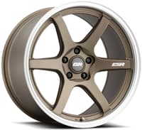 18x8.5 esr ap6 matte bronze w/ machined lip (flow form) 5x120 30mm (custom)