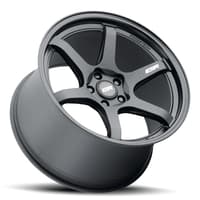 18x8.5 esr ap6 matte black w/ gloss black lip (flow form) 5x4.5/114.3 35mm (custom)
