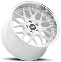 18x8.5 esr cs18 gloss white (custom) 5x120 35mm