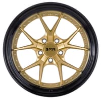 (clearance - no returns) 19x10.5 f1r f105 gold w/ black lip 5x4.5/114.3 22mm