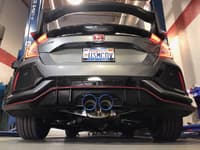 injen 17-21 honda civic type-r 3in ss cat-back exhaust w/ dual burnt titanium tips ses1582tt
