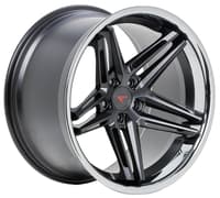 19x10.5 ferrada cm1 matte black w/ chrome lip 5x120 25mm (custom)
