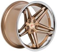 22x10.5 ferrada cm1 brushed cobre w/ chrome lip 5x130 45mm