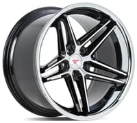 20x10 ferrada cm1 machine black w/ chrome lip 5x112 28mm