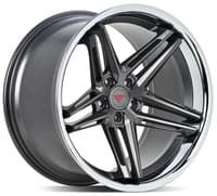 22x9 ferrada cm1 matte graphite w/ chrome lip 5x112 30mm