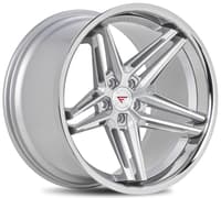 20x9 ferrada cm1 machined silver w/ chrome lip 5x4.5/114.3 25mm
