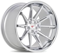 20x10 ferrada cm2 machined silver w/ chrome lip 5x112 45mm