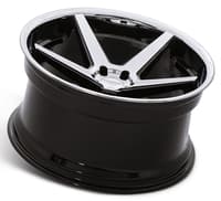 22x9 ferrada fr3 machine black w/ chrome lip 5x130 42mm