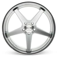 19x8.5 ferrada fr3 machine silver w/ chrome lip 5x120 33mm