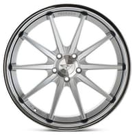 19x9.5 ferrada fr4 machine silver w/ chrome lip 5x4.5/114.3 40mm