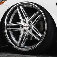 20x9 ferrada cm1 machined silver w/ chrome lip 5x4.5/114.3 25mm