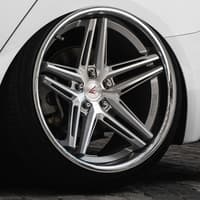 20x9 ferrada cm1 machined silver w/ chrome lip 5x4.5/114.3 25mm