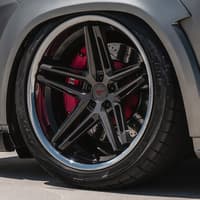 20x10 ferrada cm1 matte graphite w/ chrome lip 5x112 28mm