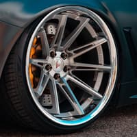 20x11 ferrada cm2 machined silver w/ chrome lip 5x130 50mm