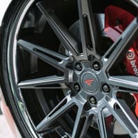 19x10.5 ferrada cm2 matte graphite w/ chrome lip 5x120 25mm