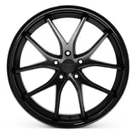 20x9 ferrada fr2 matte black w/ gloss black lip 5x112 23mm