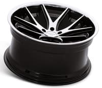 22x9 ferrada fr2 machine black w/ chrome lip 5x120 30mm