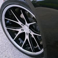 22x9 ferrada fr2 machine black w/ chrome lip 5x120 30mm