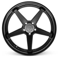 19x8.5 ferrada fr3 matte black w/ gloss black lip 5x4.5/114.3 15mm