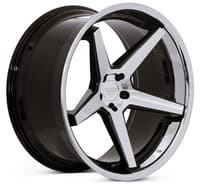 22x11 ferrada fr3 machine black w/ chrome lip 5x120 20mm