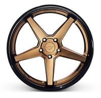 22x9 ferrada fr3 matte bronze w/ gloss black lip 5x130 42mm