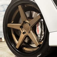 19x9.5 ferrada fr3 matte bronze w/ gloss black lip 5x112 30mm