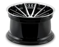20x10.5 ferrada fr4 machine black w/ chrome lip 5x120 38mm