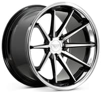 (on sale - no returns) 20x11.5 ferrada fr4 machine black w/ chrome lip 5x120 30mm