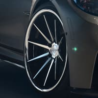 20x10.5 ferrada fr4 machine black w/ chrome lip 5x115 20mm