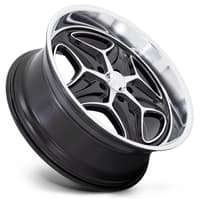 (clearance - no returns) 22x9 foose merlot gloss black machined f171 5x4.75/120.7 15mm