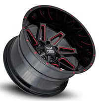20x12 force off-road f02 black w/ red milled (* may require trimming) 5x5.5/139.7 5x150 -44mm