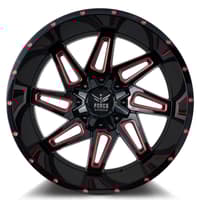 Force Off-Road F02 Black w/ Red Milled