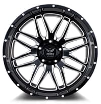 22x12 force off-road f04 gloss black milled (* may require trimming) 5x5/127 -44mm