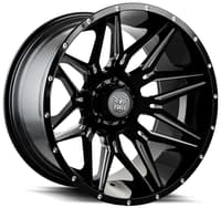 20x12 force off-road f34 gloss black milled (* may require trimming) 5x5.5/139.7 -44mm