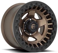 (clearance - no returns) 17x9 fuel off-road wrap beadlock matt bronze w/ black ring d119 6x5.5/139.7 -15mm