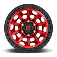 17x9 fuel off-road covert candy red w/ black ring d695 5x5/127 1mm