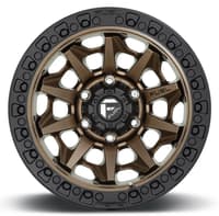 18x9 fuel off-road covert bronze w/ black lip d696 8x6.5/165 -12mm